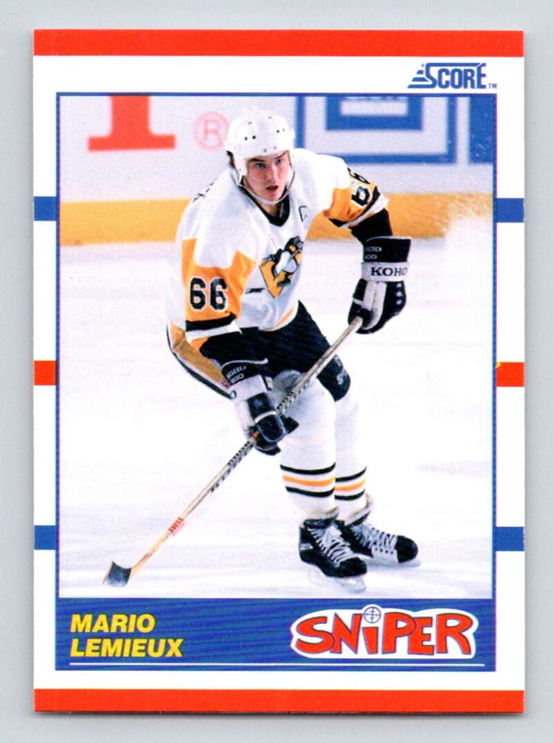 #337 Mario Lemieux- Pittsburgh Penguins - 1990-91 Score American Hockey
