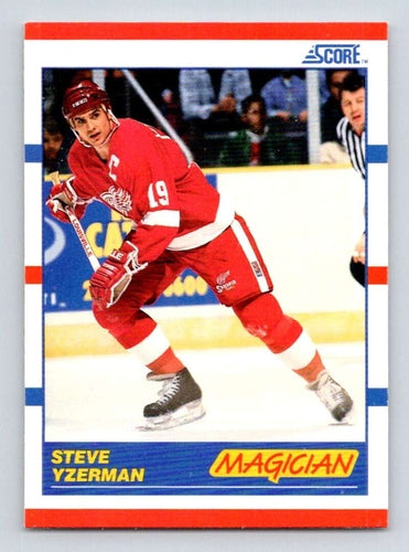 #339 Steve Yzerman - Detroit Red Wings - 1990-91 Score American Hockey