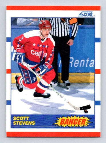 #341 Scott Stevens - Washington Capitals - 1990-91 Score American Hockey
