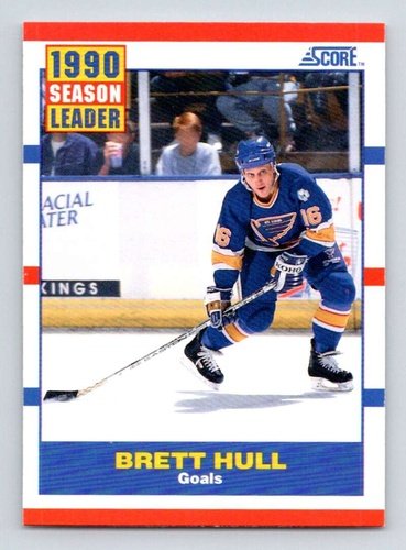 #351 Brett Hull - St. Louis Blues - 1990-91 Score American Hockey