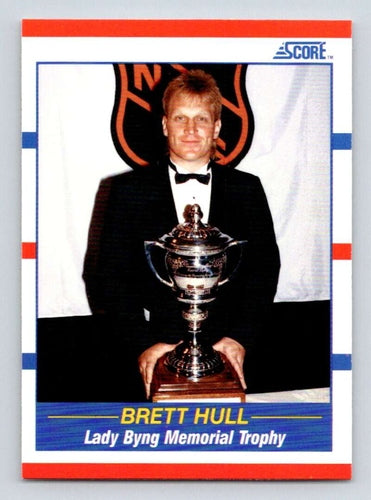#366 Brett Hull - St. Louis Blues - 1990-91 Score American Hockey