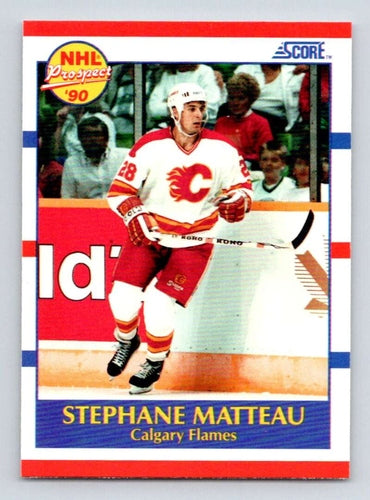 #381 Stephane Matteau - Calgary Flames - 1990-91 Score American Hockey