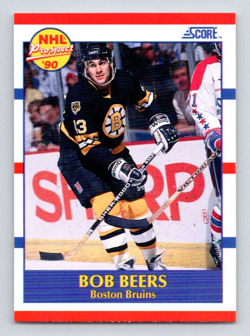 #385 Bob Beers - Boston Bruins - 1990-91 Score American Card