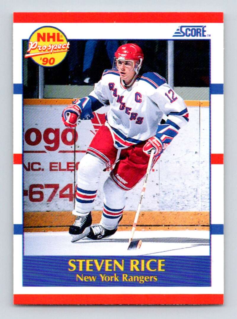 #390 Steven Rice - Kitchener Rangers - 1990-91 Score American Hockey
