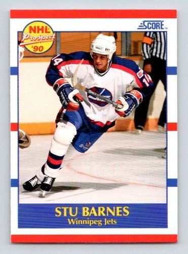 #391 Stu Barnes - Winnipeg Jets RC - 1990-91 Score American Card