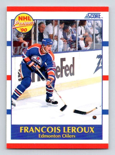 #393 Francois Leroux - Edmonton Oilers - 1990-91 Score American Hockey