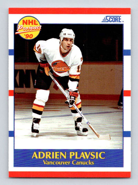 #394 Adrien Plavsic - Vancouver Canucks - 1990-91 Score American Hockey