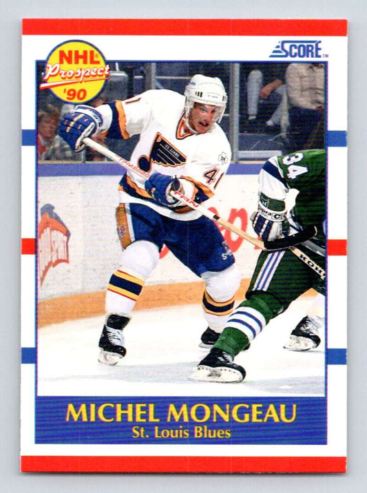 #395 Michel Mongeau - St. Louis Blues - 1990-91 Score American Hockey