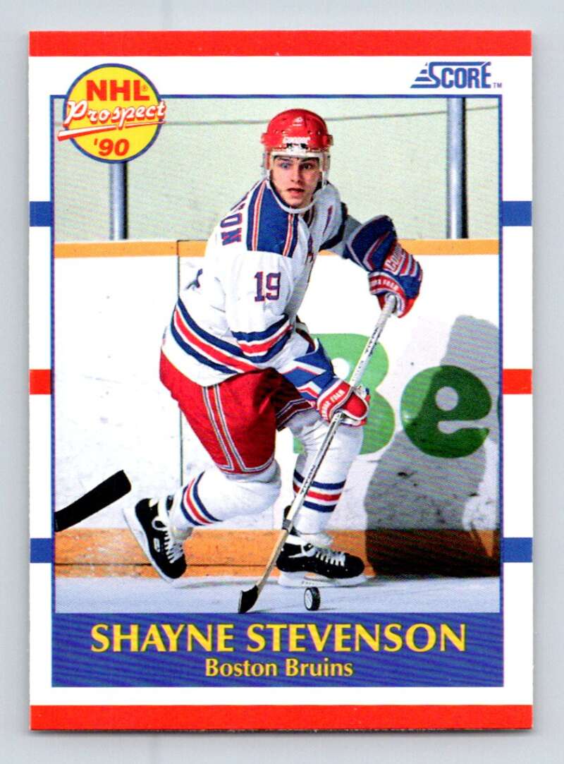 #405 Shayne Stevenson - Boston Bruins - 1990-91 Score American Card