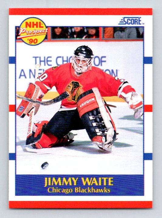 #407 Jimmy Waite - Chicago Blackhawks - 1990-91 Score American Hockey