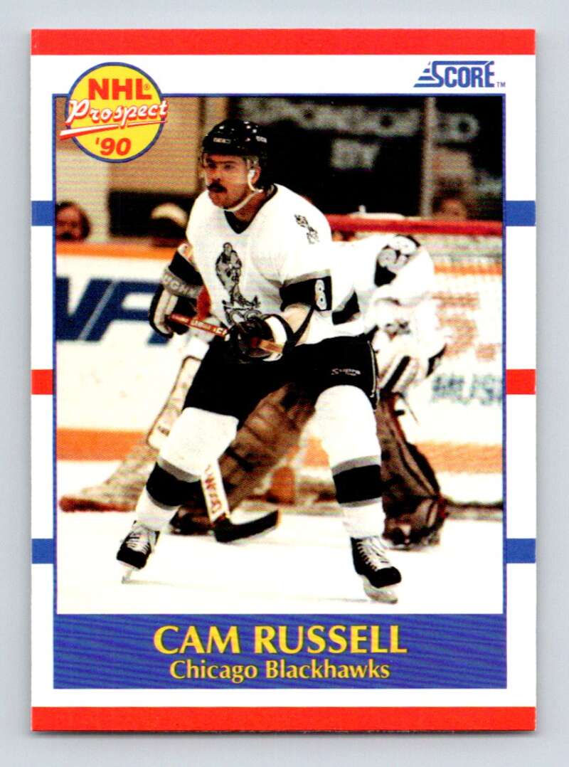 #408 Cam Russell - Chicago Blackhawks - 1990-91 Score American Card
