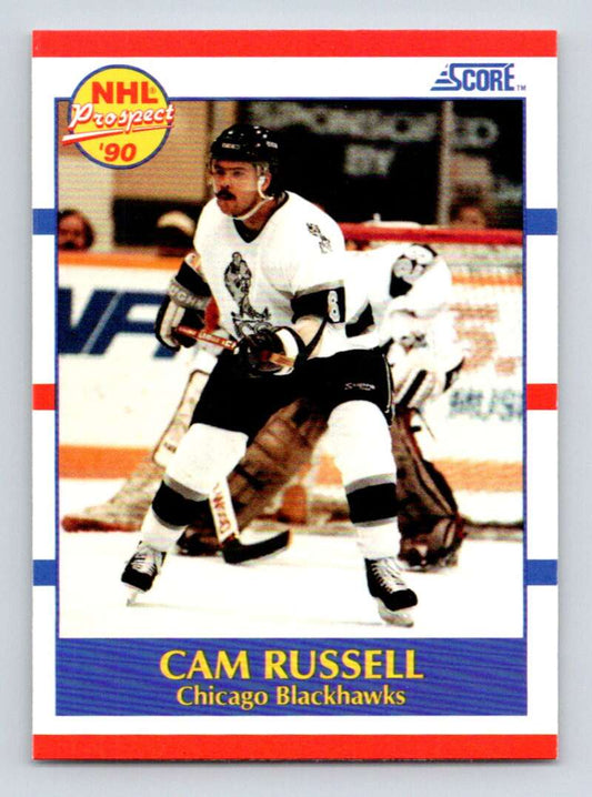 #408 Cam Russell - Chicago Blackhawks - 1990-91 Score American Hockey