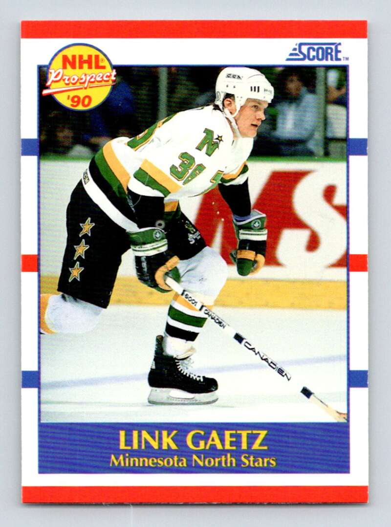 #411 Link Gaetz - Minnesota North Stars - 1990-91 Score American Card