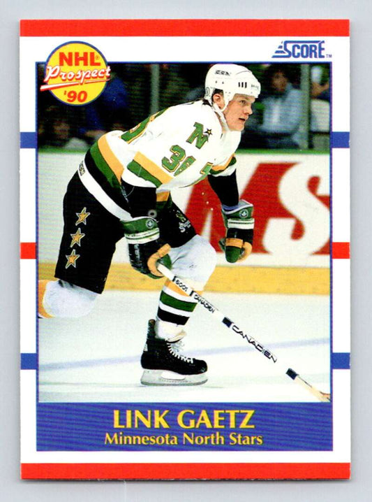 #411 Link Gaetz - Minnesota North Stars - 1990-91 Score American Hockey