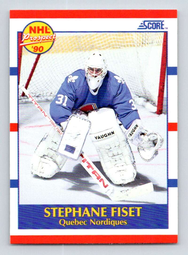 #415 Stephane Fiset - Quebec Nordiques - 1990-91 Score American Hockey