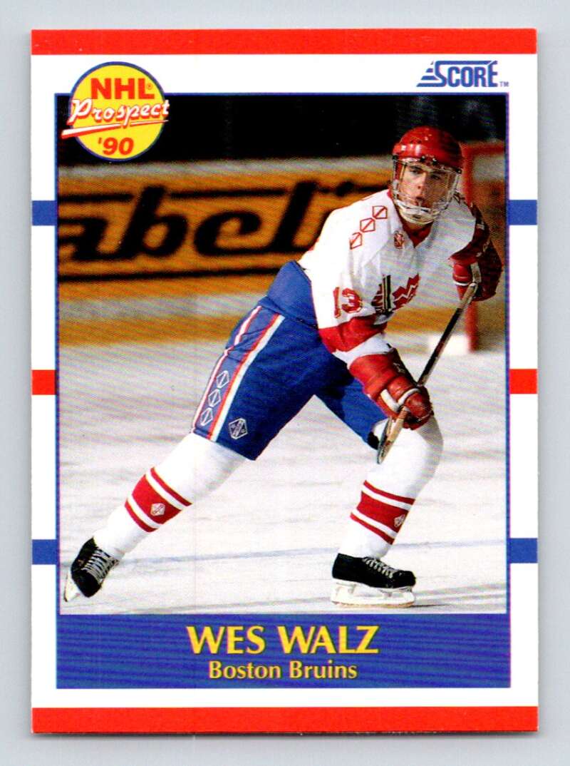 #418 Wes Walz - Boston Bruins - 1990-91 Score American Hockey