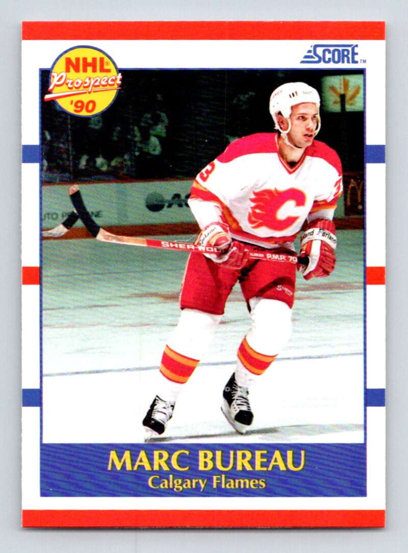 #423 Marc Bureau - Calgary Flames - 1990-91 Score American Card