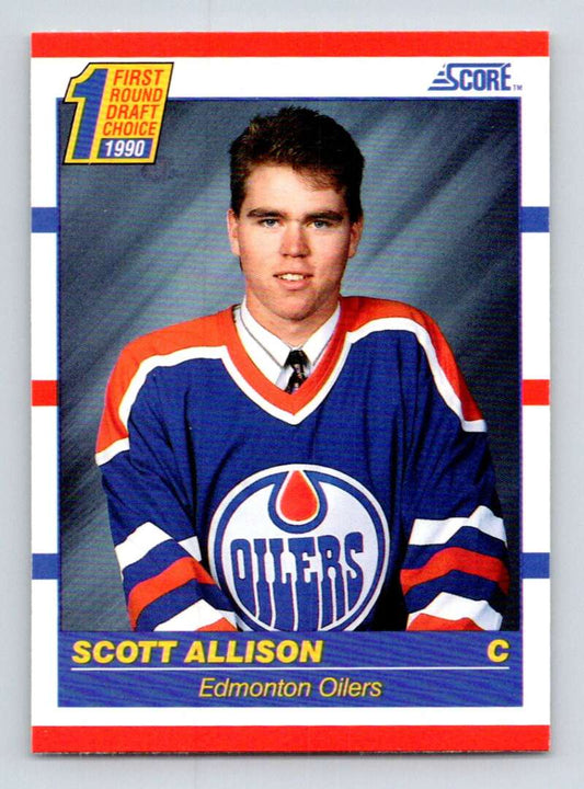 #424 Scott Allison - Edmonton Oilers - 1990-91 Score American Hockey