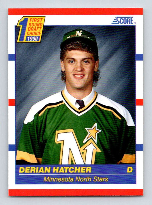 #430 Derian Hatcher - Minnesota North Stars - 1990-91 Score American Hockey