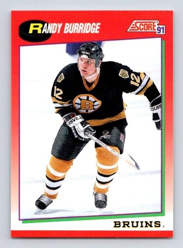 #102 Randy Burridge - Boston Bruins - 1991-92 Score Canadian Hockey