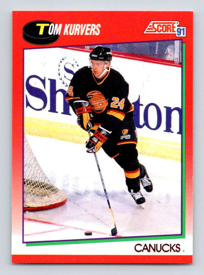 #174 Tom Kurvers - Vancouver Canucks - 1991-92 Score Canadian Hockey