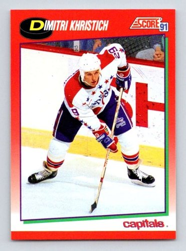 #175 Dimitri Khristich - Washington Capitals - 1991-92 Score Canadian Hockey