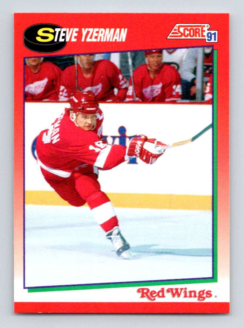 #190 Steve Yzerman - Detroit Red Wings - 1991-92 Score Canadian Hockey