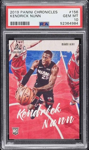 2019 PANINI CHRONICLES LUMINANCE KENDRICK NUNN ROOKIE #156 PSA 10