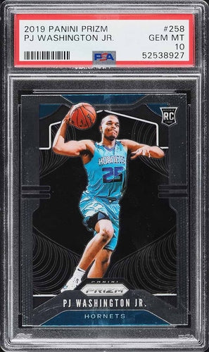 2019 PANINI PRIZM PJ WASHINGTON JR. ROOKIE #258 PSA 10 GEM MINT